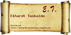 Ekhardt Teobalda névjegykártya